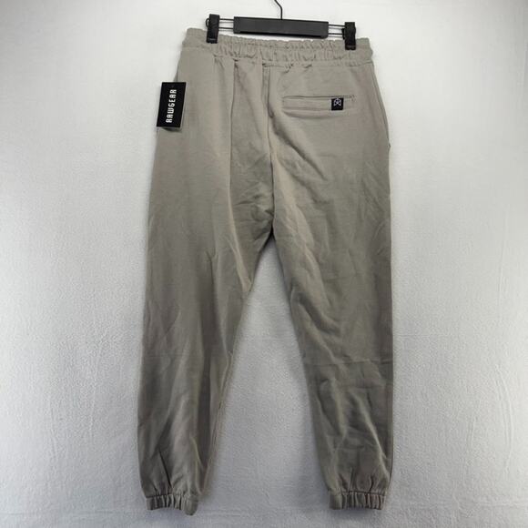 Rawgear Sweatpants Men's Small Gray Embroidered Spellout Cuffed Joggers Gym NEW - Picture 5 of 8